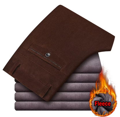 El Invierno - Fleece Corduroy Broek voor Heren, Klassieke Winterstijl