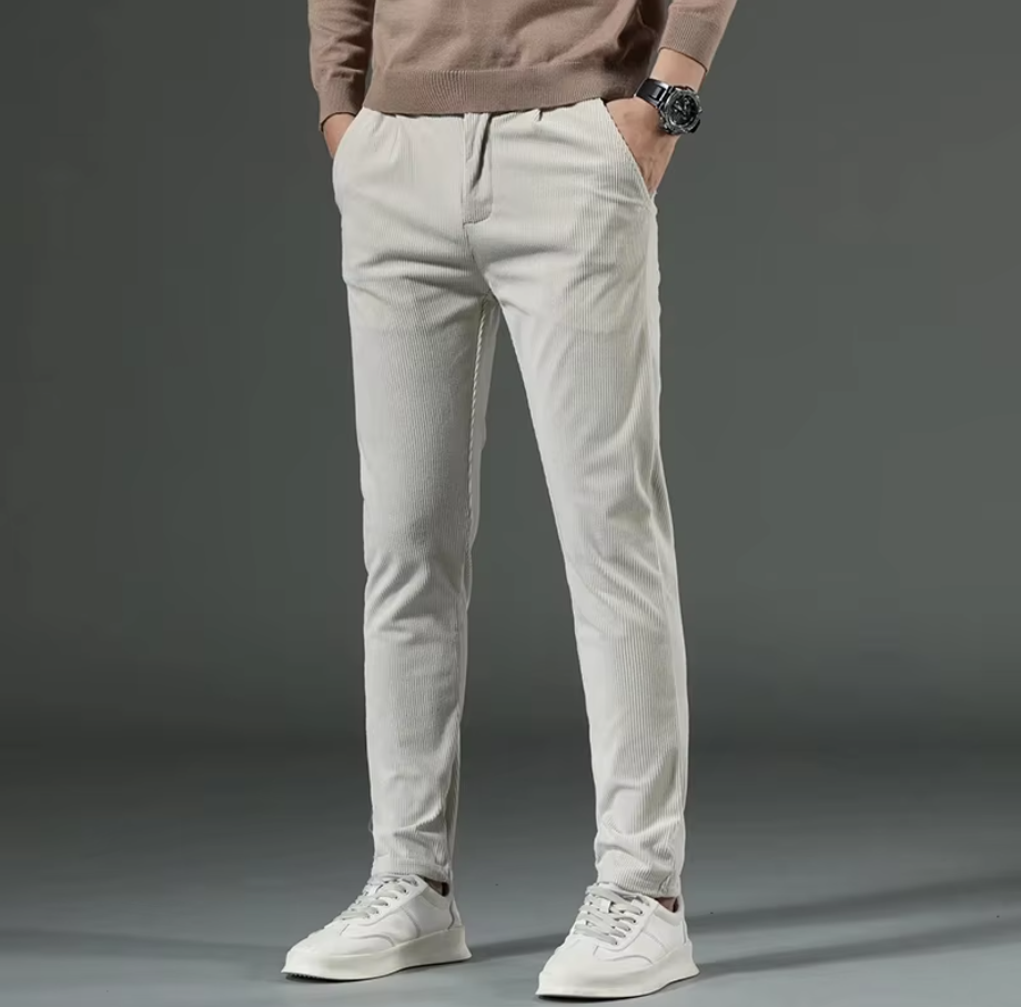 El Trendy - Corduroy Casual Broek voor Heren, Perfect voor Herfst en Winter