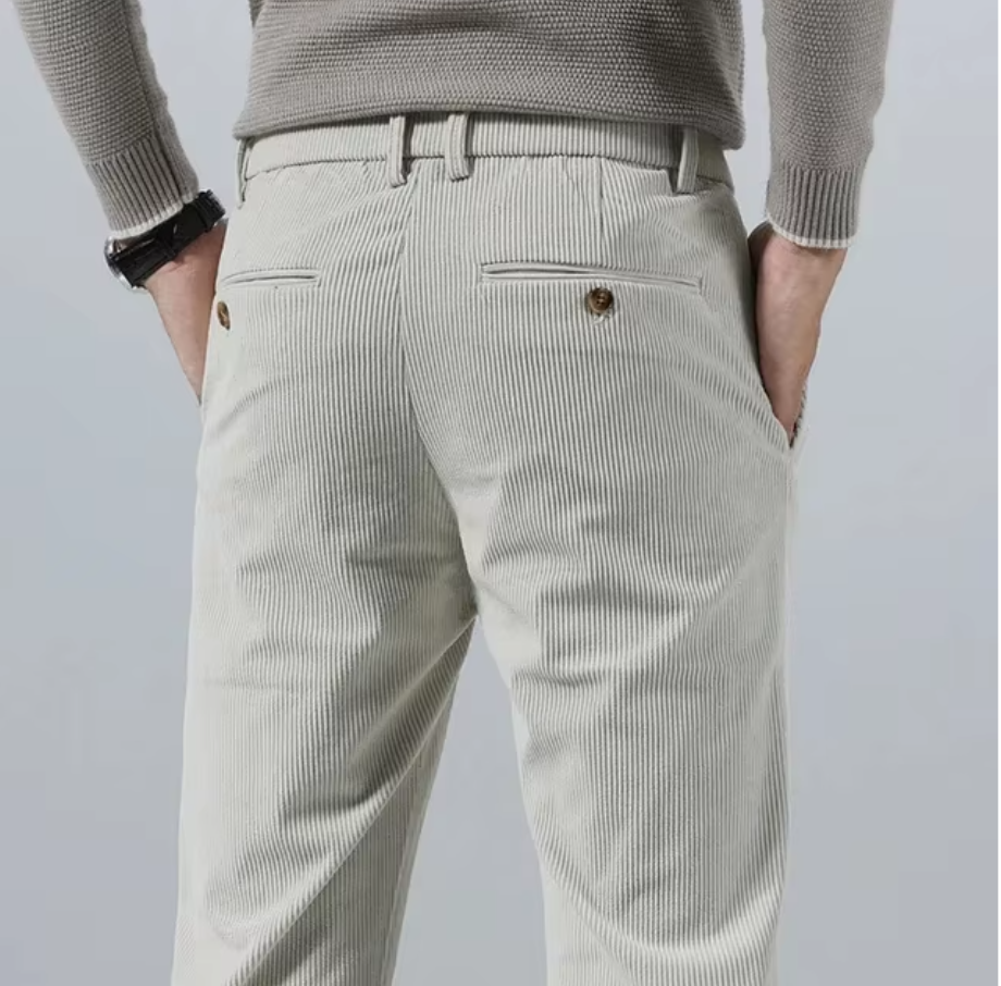 El Trendy - Corduroy Casual Broek voor Heren, Perfect voor Herfst en Winter