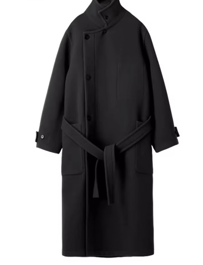 El Mauro Luxe - Oversized Lange Wollen Overjas voor Heren, Warm en Stijlvol